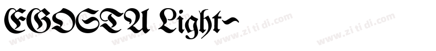 EGOSTA Light字体转换